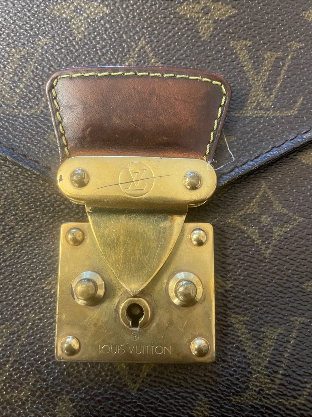 Louis Vuitton Monogram Canvas Brown and Tan Briefcase Vintage